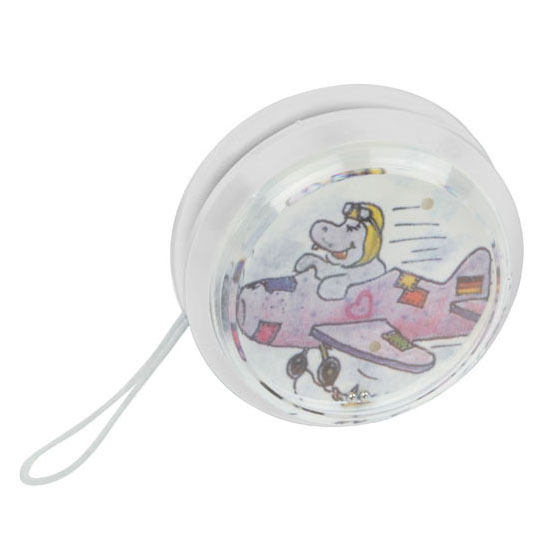 gadżet dla dzieci plastikowe jojo z grą na kuleczki białe
